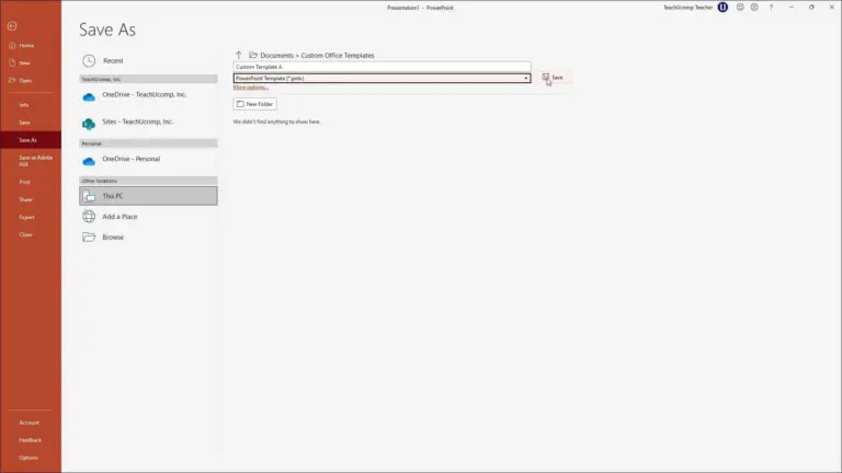 Save A Presentation Template In PowerPoint Instructions