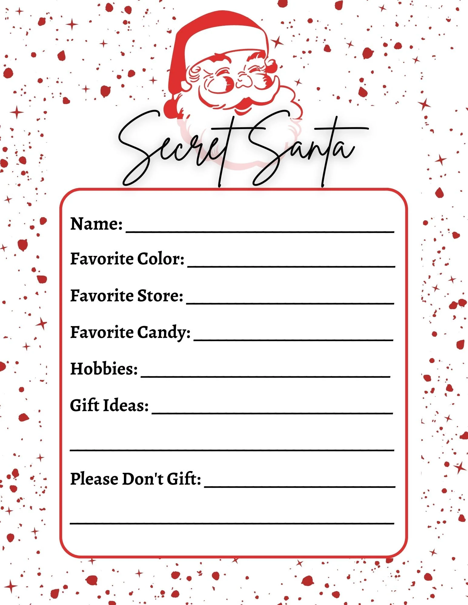 Secret Santa Wish List Etsy