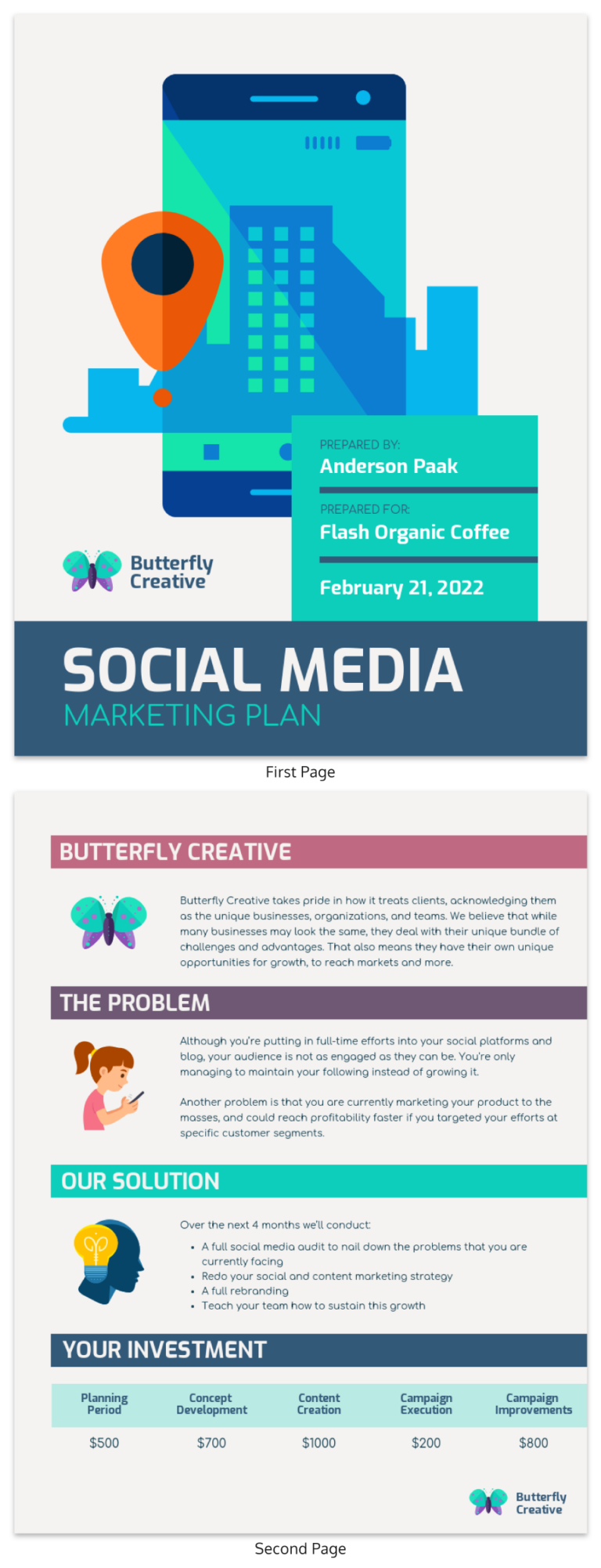 Social Media Marketing Plan Template Venngage