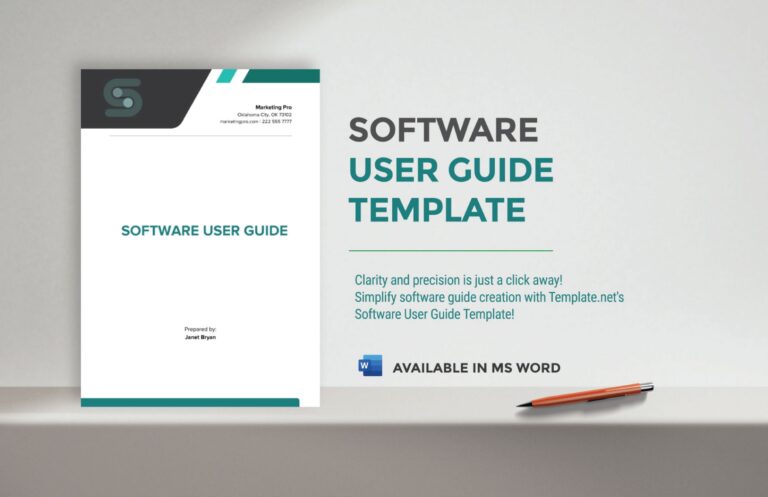 Software User Guide Template In Word Download Template