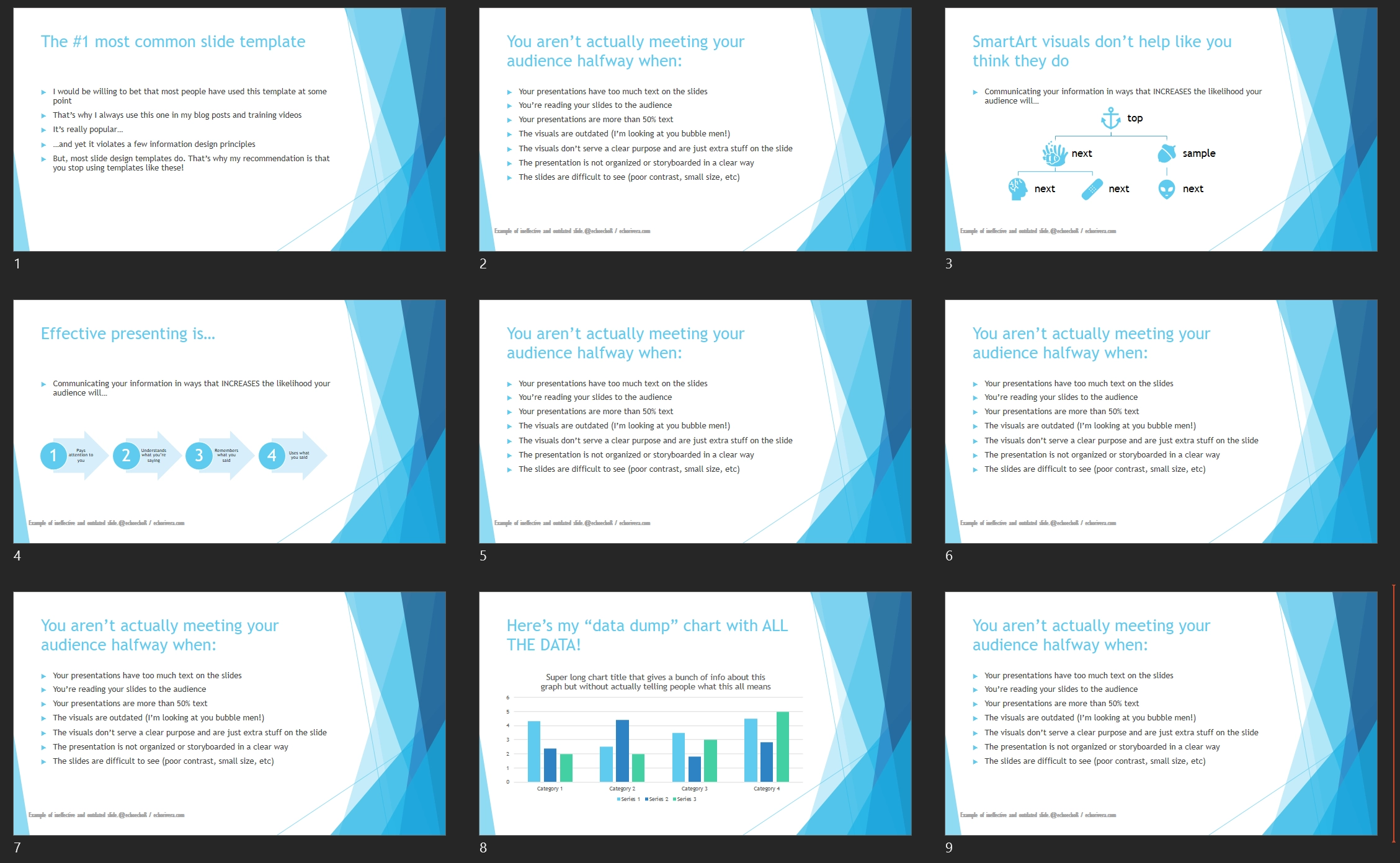 Stop Using Slide Design Templates Echo Rivera