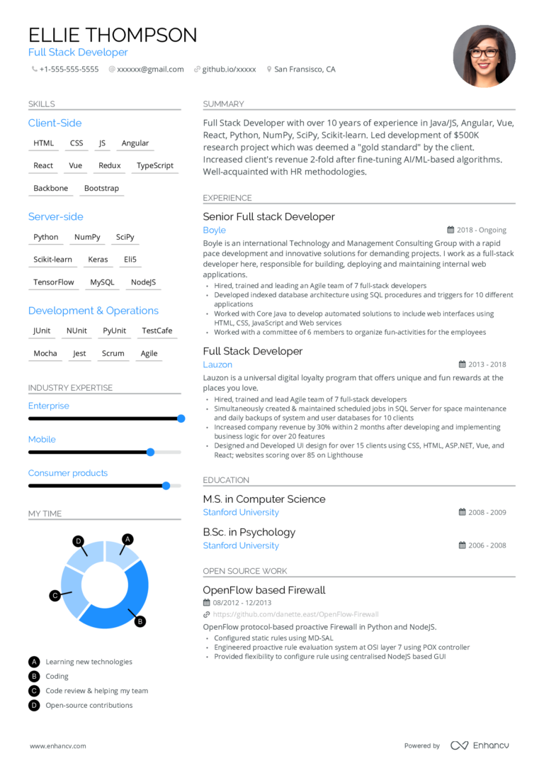 Two Column Resume Templates For 2026 Fit On One Page PDF TXT