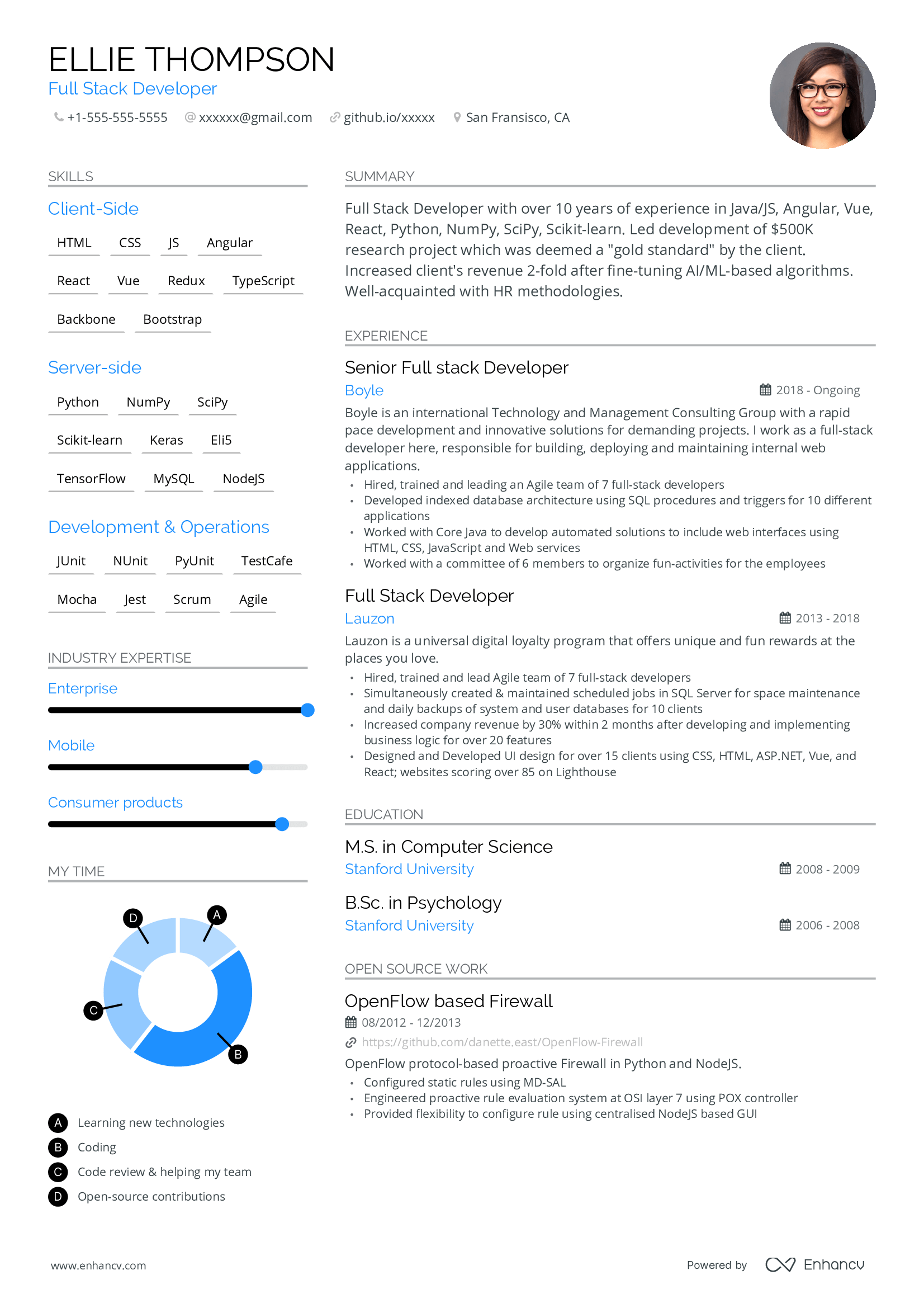 Two Column Resume Templates For 2026 Fit On One Page PDF TXT