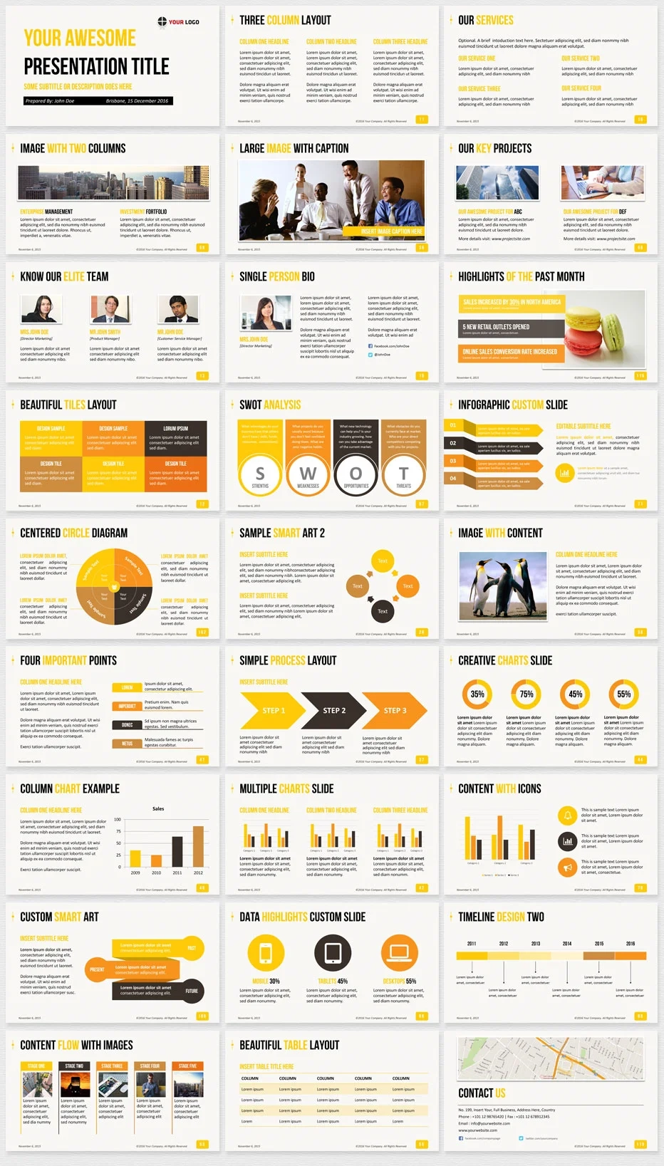 Ultimate Professional Business PowerPoint Template 1650 Clean Slides