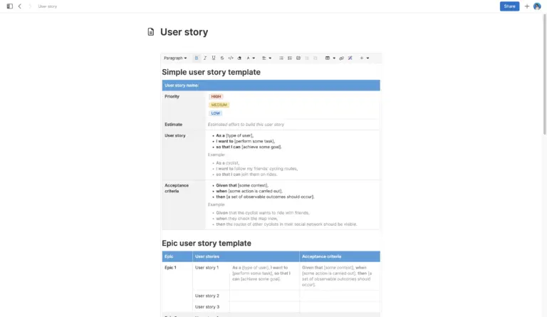 User Story Templates Options For Agile And Product Teams