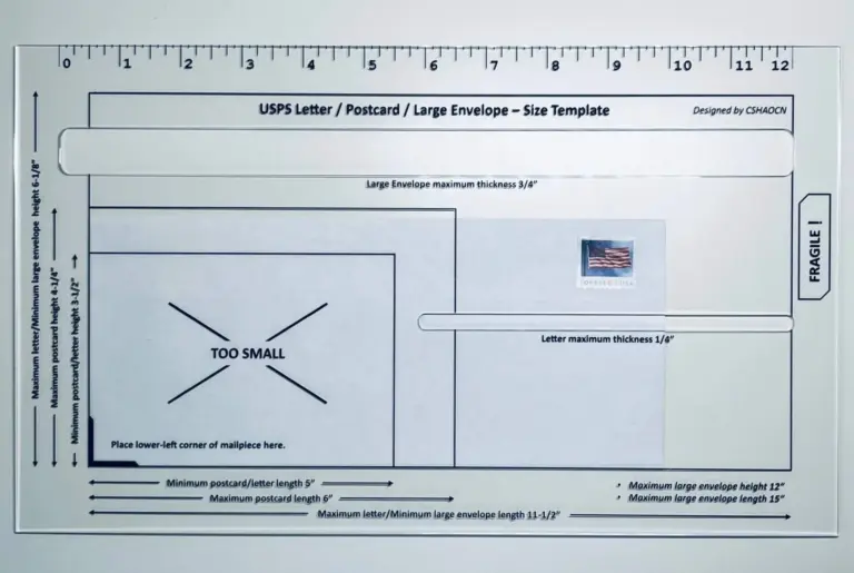 USPS Shipping Size Template Acrylic Postal Gauge For Letters Packages Etsy