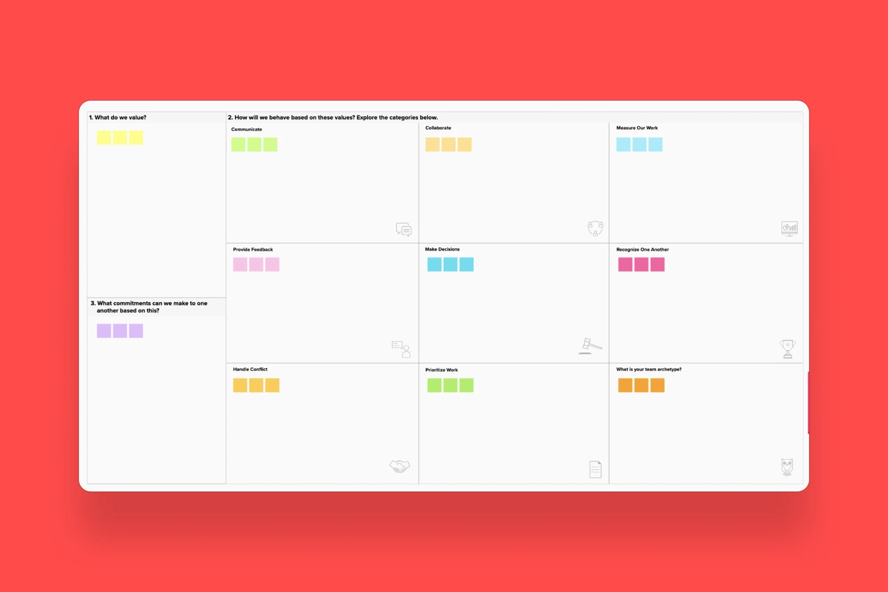 Ways Of Working Worksheet Template Mural