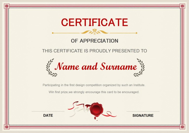 WORD Of Certificate Of Appreciation doc WPS Free Templates