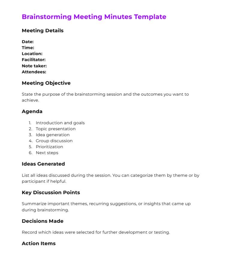 Write Perfect Meeting Minutes With These 20 Templates