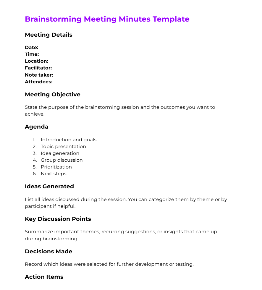 Write Perfect Meeting Minutes With These 20 Templates